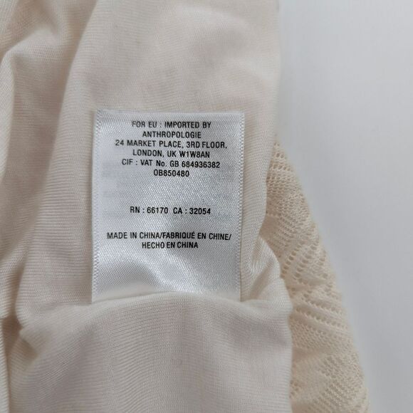 Anthropologie Meadow Rue Prespa Ivory V-Neck Pleated Tank Midi Dress Size 8 - Picture 7 of 10